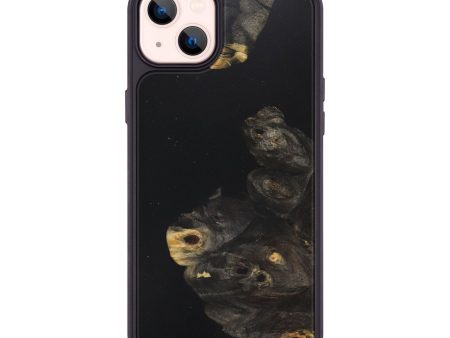 iPhone 14 Plus Wood+Resin Phone Case - Benjamin (Pure Black, 711778) Online Hot Sale