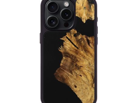 iPhone 15 Pro Wood+Resin Phone Case - Zayden (Pure Black, 712518) Fashion