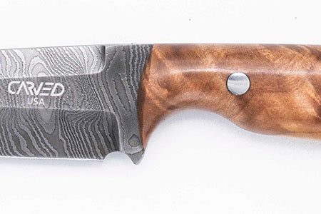 Carved Damascus Field Knife #20687 Supply