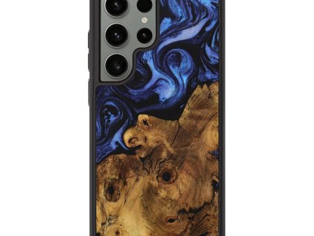 Galaxy S23 Ultra Wood+Resin Phone Case - Gordon (Blue, 710823) Online now