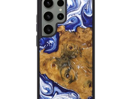 Galaxy S24 Ultra Wood+Resin Phone Case - Alejandro (Blue, 712244) Supply