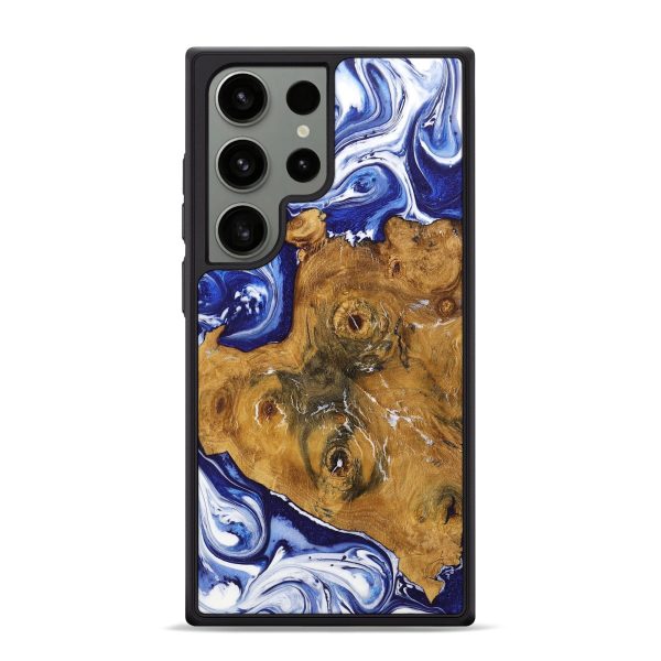 Galaxy S24 Ultra Wood+Resin Phone Case - Alejandro (Blue, 712244) Supply