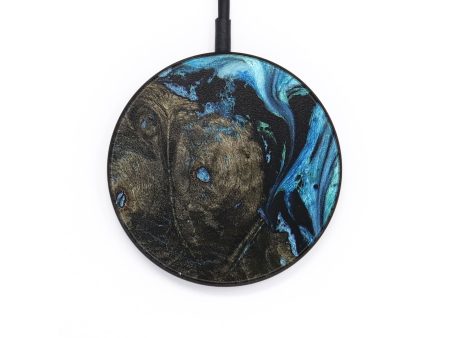 Circle Wood+Resin Wireless Charger - Adrian (Blue, 710967) Online