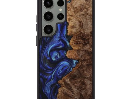 Galaxy S24 Ultra Wood+Resin Phone Case - Ava (Blue, 712538) Cheap