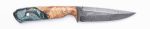 Carved Damascus Field Knife #20691 Online