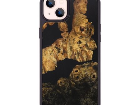 iPhone 14 Plus Wood+Resin Phone Case - Gail (Pure Black, 711773) Discount