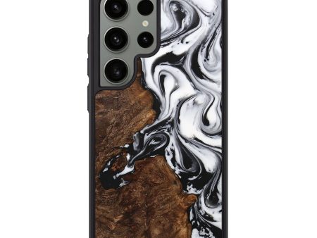 Galaxy S24 Ultra Wood+Resin Phone Case - Tia (Black & White, 712257) Discount