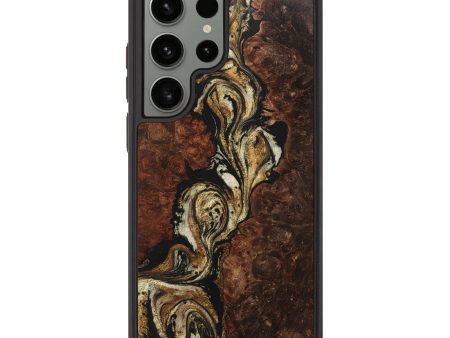 Galaxy S23 Ultra Wood+Resin Phone Case - Jayceon (Black & White, 712256) For Discount