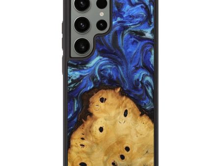 Galaxy S23 Ultra Wood+Resin Phone Case - Terence (Blue, 713070) Supply