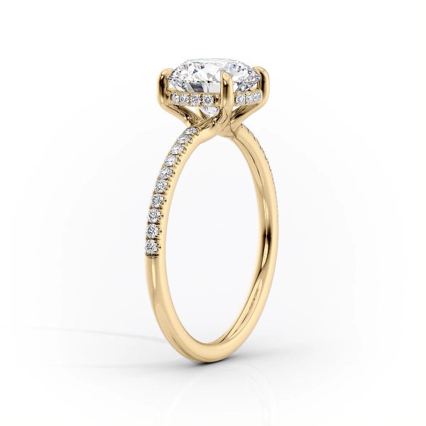 The Mandy Set With A 1.5 Carat Round Moissanite Online Sale