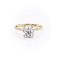 The Mandy Set With A 1.5 Carat Round Moissanite Online Sale